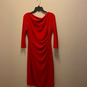 Red dress by New Directions Size 6 long Sleeve